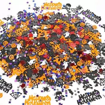 Товары для вечеринки, фестиваля, паука, Хэллоуина, конфетти, украшения стола, тыквы, конфетти, блестки A