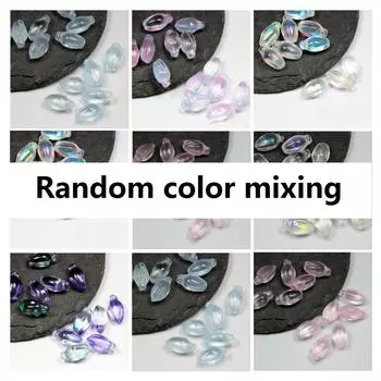 Товары для вечеринки Глазурованные прицветные бусины 8x15 мм Древний стиль Шпилька Орнамент DIY Аксессуар Материал Магнолия Стеклянные бусины Step Shake 50 шт.