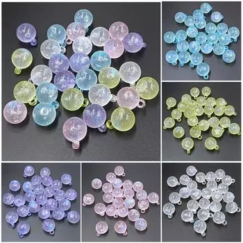 Товары для вечеринки Креативные аксессуары «сделай сам» с мелким мерцанием 10 шт. круглые бусины из акрила ручной работы светящийся кулон браслет изготовление ожерелья зелёный