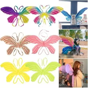 Товары для вечеринки по случаю дня рождения кошки Воздушные шары из фольги в виде бабочек Воздушные шары с крыльями ангела Украшения для вечеринки с домашними животными Свадьба День рождения Игрушки для собак