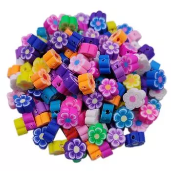 Товары для вечеринки. Подвеска в виде кошачьей лапы. Цветок. Фрукты. Звезда. Улыбающаяся оптовая продажа. Для изготовления ювелирных изделий своими руками. 10 шт. Пластилиновые бусины 8-11 мм, ожерелье, браслет 8-10mm Fruits