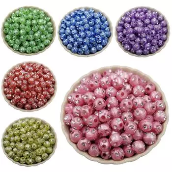 Товары для вечеринок 100 шт. 8 мм оптовая продажа свободные бусины ручной работы материал ювелирное изделие ожерелье браслет кулон горный хрусталь круглая бусина