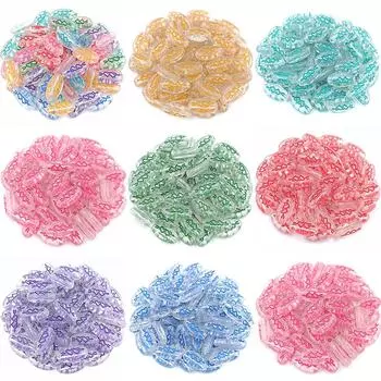 Товары для вечеринок 10 шт./пакет, смешанные прозрачные, ручной работы, узор в виде сердца для влюбленных, сделай сам, звездное небо, стрела через сердце, свободные бусины для изготовления ювелирных изделий, акрил синий