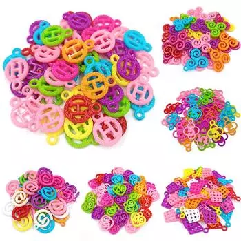 Товары для вечеринок 10 шт. серьги ожерелье браслет DIY ювелирные аксессуары большой кулон с отверстием неправильной формы детский однотонный кулон 7