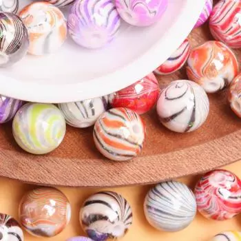 Товары для вечеринок 20/10/5 шт. разноцветный кулон 10/12/14 мм DIY аксессуары полоса AB ожерелье браслет для изготовления ювелирных изделий акриловые свободные бусины 14mm разноцветный