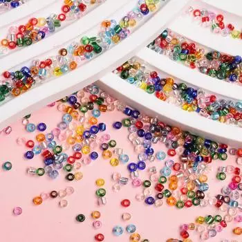 Товары для вечеринок 3000 шт. подвеска модный брелок для ключей для рукоделия изготовление ювелирных изделий серьги-разделители свободные бусины аксессуары своими руками 2 мм круглое стекло 3000Pcs разноцветный