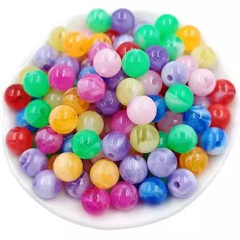 Товары для вечеринок 8 мм круглые бусины креативная мода 30 шт хлопьевидное облако DIY ювелирные аксессуары браслет серьги акрил оранжевый