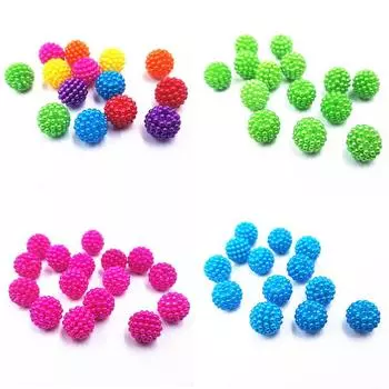 Товары для вечеринок Акриловое АБС-пластик Ожерелье Браслет Изготовление ювелирных изделий оптом Материал ручной работы 10 шт. 12 мм Радужные бусины Байберри Подвеска