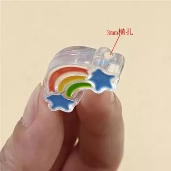 Товары для вечеринок Акриловые капельные масляные звезды, радужные бусины, креативные облачные подвески для изготовления ювелирных изделий, ожерелья, браслетов, аксессуары, 5 шт., прозрачные Cloud фиолетовый