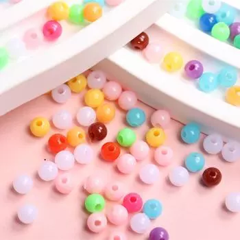Товары для вечеринок, аксессуары для вечеринок, круглые бусины ручной работы, свободные бусины для творчества, 1500 шт., 4 мм