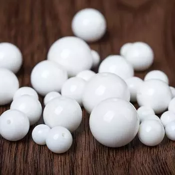 Товары для вечеринок Браслеты Ожерелья Подвеска «Сделай сам» для 25-100 шт. 4-12 мм Белый натуральный драгоценный камень-разделитель Свободные бусины Оптовая продажа круглых ювелирных изделий 6mm