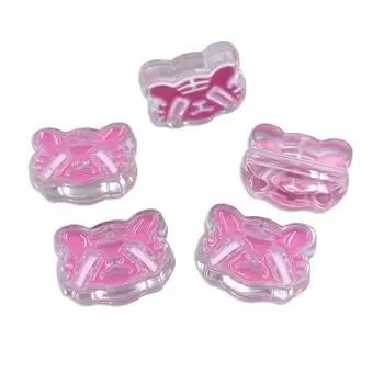 Товары для вечеринок, бусины 5 шт. для изготовления украшений своими руками, акриловые креативные подвески, модные бусины с горизонтальным отверстием, капельное масло, тигровые бусины зелёный