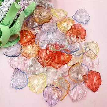 Товары для вечеринок Бусины DIY шпильки для волос 50 шт DIY ручной работы хрустальные листья бисер головной убор 20.2*23.3 мм ювелирный материал прозрачный красный