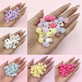 Товары для вечеринок Бусины россыпью 13,6 мм для изготовления браслета, сережек, пятиконечная звезда, 60 шт., украшения, акрил, аксессуары для самодельных украшений, желейный цвет фиолетовый