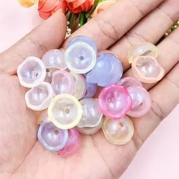 Товары для вечеринок Бусины в форме чаши 100 шт. Акриловые модные бусины для самостоятельного изготовления, бижутерия, разноцветные белый