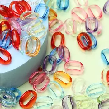 Товары для вечеринок, цепочки, бусины, 300 шт., 11*16 мм, изготовление ювелирных изделий, однотонные, модные, прозрачные, «сделай сам», для формы O Solid Color