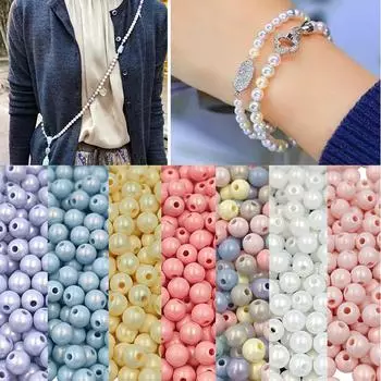 Товары для вечеринок Цвет макаруна для ожерелья, браслета, аксессуаров, ювелирных изделий, для самостоятельного изготовления, униформа, круглые бусины-разделители, бисер, рукоделие