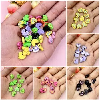 Товары для вечеринок DIY браслет сплав 10 шт капля масла материал 9.4*11.4 мм бусины сердце ожерелье мода изготовление ювелирных изделий аксессуары двойной цвет жёлтый