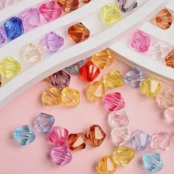 Товары для вечеринок для изготовления ювелирных изделий 4 мм/5 мм/6 мм/8 мм ожерелье браслет DIY свободные бусины 1200/900/600 шт модные акриловые прозрачные бриллианты 600Pcs mm разноцветный