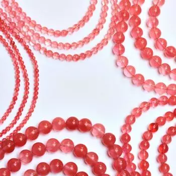 Товары для вечеринок для изготовления ювелирных изделий Арбуз Красный камень Круглый 4-12 мм Свободные бусины Ручная работа DIY Модные аксессуары для бисера 40-15 шт. Браслеты 4mm 40Pcs