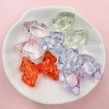 Товары для вечеринок для ожерелья, сережек, свободных бусин, браслетов с отверстием, 5 шт., материал ручной работы, ожерелье, подвески «сделай сам», банты, изготовление акриловых ювелирных изделий зелёный