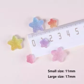 Товары для вечеринок Градиентная смола, имитация крема, клей, звезды, липкие свободные бусины, 10 шт., заколка для волос, материал, чехол для телефона, мультяшный «сделай сам», без пор 11mm розы красного