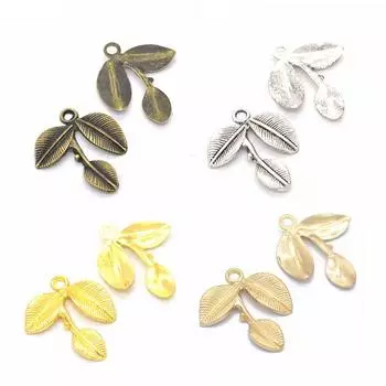 Товары для вечеринок Ювелирные изделия Маркировка Аксессуары DIY Ожерелье Браслет Оптовая 10 шт./лот Листья Ретро Кулон Сплав Модные Ювелирные Изделия Фурнитура