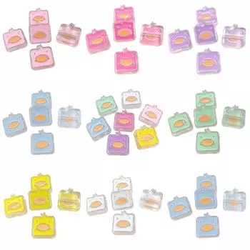 Товары для вечеринок, креативные свободные бусины ручной работы, материал для самостоятельного изготовления браслетов, ожерелий, подвесок, милых 5 шт., акриловых модных квадратных ювелирных изделий, аксессуаров розовый