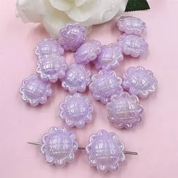 Товары для вечеринок Креативный материал для бисера конфетного цвета для изготовления ювелирных изделий Креативный материал для ручной работы DIY аксессуары Подсолнух Акрил с отверстием жёлтый