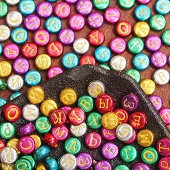 Товары для вечеринок круглые плоские бусины 50 шт. акриловые бусины с буквами алфавита бусины для самостоятельного изготовления ожерелья браслета круглые бусины с буквами для изготовления ювелирных изделий