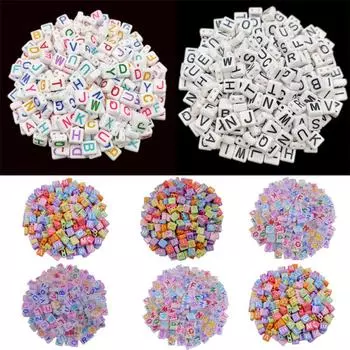 Товары для вечеринок, квадратные свободные бусины 40 шт., 9*8 мм, подвеска для изготовления ювелирных изделий, акриловые поделки, ожерелье, браслет