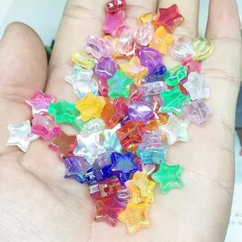 Товары для вечеринок, мода, ручная работа, для изготовления ювелирных изделий, высококачественные разноцветные бусины-разделители Pentagram AB Color, звездные бусины, изготовленные вручную, 40 шт., новые жёлтый