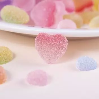 Товары для вечеринок Мягкие конфеты Свободные бусины Непористая мягкая резиновая шпилька Материал Любовь 10 шт. DIY Аксессуары для чехлов для мобильных телефонов Моделирование градиента 11mm синий