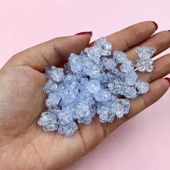 Товары для вечеринок, мультяшный медведь, 35 шт./компл., имитация стекла, взрыв, акриловый браслет, ожерелье, аксессуары, подвески, ювелирные изделия, материалы для самостоятельного изготовления разноцветный