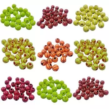 Товары для вечеринок оптом баскетбол футбол свободные бусины 10 шт 12 мм кулон ювелирные изделия изготовление ожерелья браслет своими руками