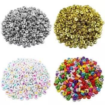 Товары для вечеринок, оптовая продажа, свободные бусины смешанного количества, 50 шт., 7 мм, «сделай сам», для изготовления ювелирных изделий ручной работы, акриловое ожерелье, браслет