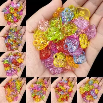 Товары для вечеринок Ожерелье Браслет Оптовая продажа Прозрачные смешанные цвета для изготовления ювелирных изделий 20/40 шт. DIY ремесла свободные бусины подвеска в форме сердца и стрелы 20Pcs 20*15mm Starfish