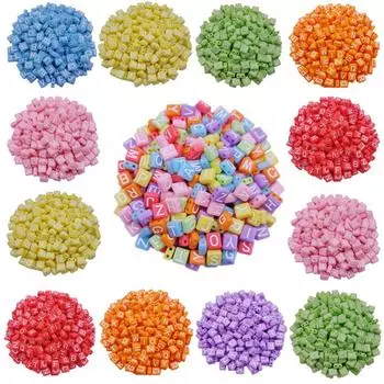 Товары для вечеринок, ожерелье, браслет, свободные бусины, цветные квадратные буквы, 40 шт., 9*7 мм, аксессуары для изготовления ювелирных изделий своими руками для акриловых подвесок оптом фиолетовый