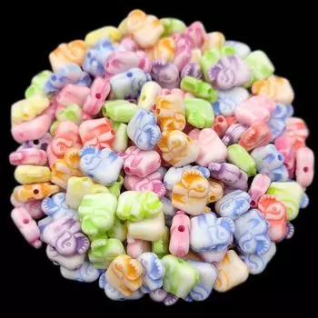 Товары для вечеринок, подвеска, ожерелье, браслет, унисекс, конфетный цвет, акриловые свободные бусины для изготовления ювелирных изделий своими руками, поделки, рыба, морковь, 20-80 шт., оптовая продажа 5# 20Pcs 8*11mm
