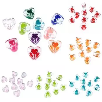 Товары для вечеринок Прозрачные DIY ювелирные аксессуары для браслета, сережек, изготовление свободных бусин, капель масла, 10 шт., акриловые креативные двухсторонние подвески розы красного