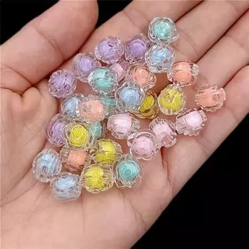 Товары для вечеринок Прозрачные матовые подвески Креативный материал ручной работы DIY Ювелирные аксессуары для изготовления браслетов и ожерелий Подвески Мода 11 мм Transparent фиолетовый