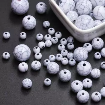 Товары для вечеринок, рассыпные бусины-разделители 100-10 шт. 6-16 мм для изготовления ювелирных изделий, модные аксессуары для браслетов из бирюзы, ручная работа своими руками 6mm 100Pcs белый