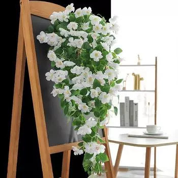 Товары для вечеринок Реалистичная цветочная лоза DIY Венок Настенная гирлянда Искусственная вишня ротанг