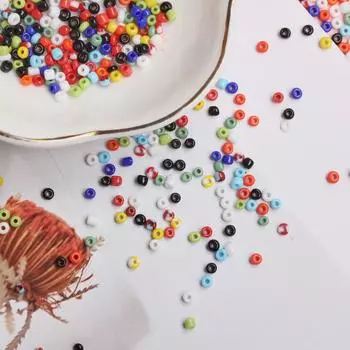 Товары для вечеринок, ручная работа, 2/3/4 мм, стеклянные бусины, материалы для самостоятельного изготовления, однотонные, 3000/2000/600 шт., аксессуары для украшений 3000Pcs 2mm разноцветный