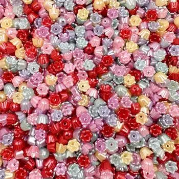 Товары для вечеринок, серьги-бусины 9*6,7 мм, 40 шт., модные, своими руками, ландыши, материал для изготовления ювелирных изделий, аксессуары, брелок, акрил зелёный