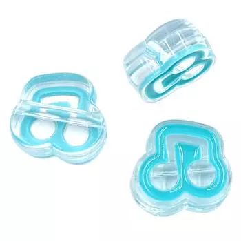 Товары для вечеринок Симпатичные музыкальные ноты бусины ожерелье серьги браслет дети прозрачные ювелирные изделия для DIY акриловые капли масла 3 шт кулон розы красного