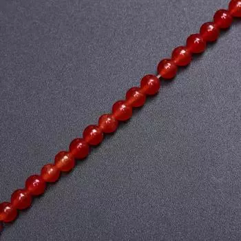 Товары для вечеринок своими руками 4/6/8 мм 1 нить круглые свободные бусины браслеты натуральные каменные бусины для изготовления ювелирных изделий красный сердолик агат 6mm About 60-65Pcs