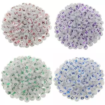 Товары для вечеринок своими руками для изготовления ювелирных изделий из акрила ручной работы 20 шт. 10 мм свободные бусины позолота ожерелье браслет с буквами