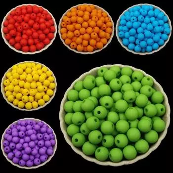 Товары для вечеринок своими руками для кулона, ожерелья, браслета, матовых бусин, изготовления ювелирных изделий, круглых свободных бусин, оптовая продажа 100 шт., 8 мм, акрил 5