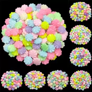 Товары для вечеринок своими руками поделки цветок звезда симпатичные 20/40 шт для изготовления ювелирных изделий конфетный цвет россыпью бусины ожерелье браслет кулон 20Pcs 14mm Flower
